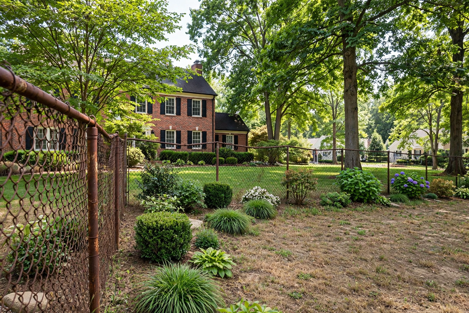 Before photo, Aluminum Fence Installation in Old Town Bowie, by Bowie Fence Company