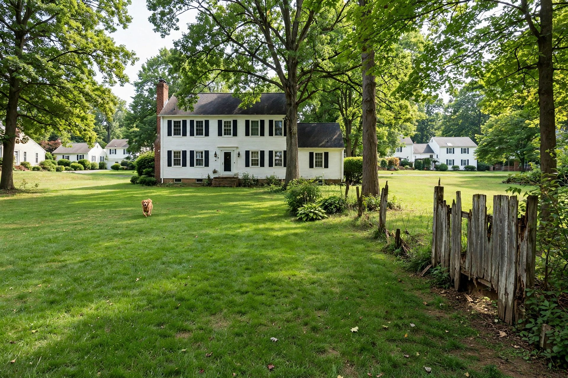 Before photo, Dog and Pet Fencing in Yorktown, by Bowie Fence Company
