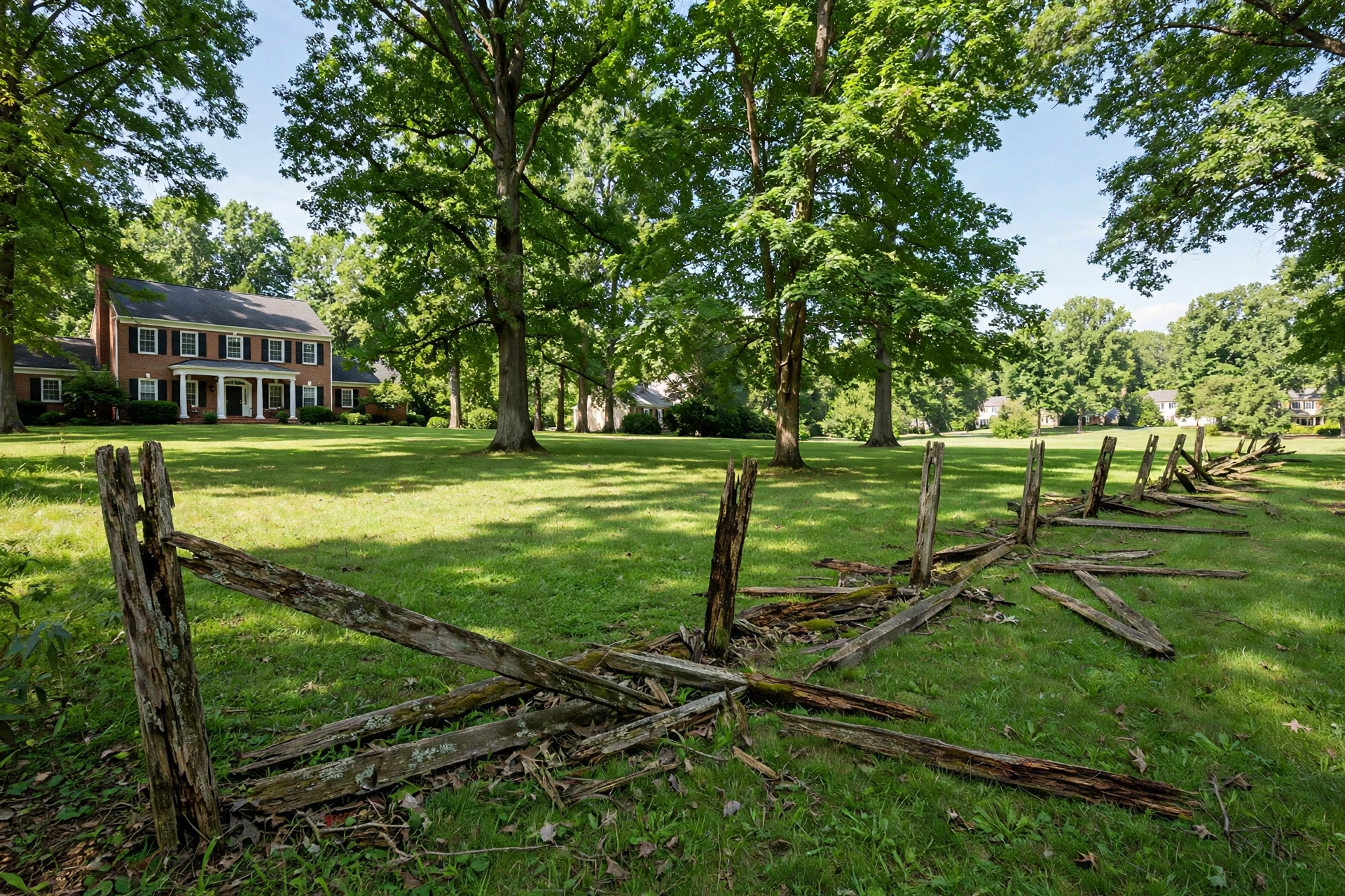 Before photo,  Split Rail Fence Installation in Mitchellville, by Bowie Fence Company
