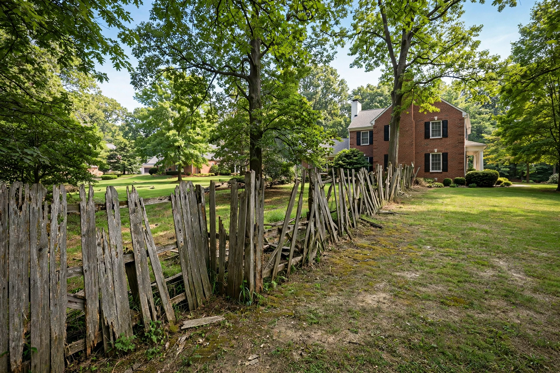 Before photo, Wood Privacy Fence Installation in Yorktown, by Bowie Fence Company